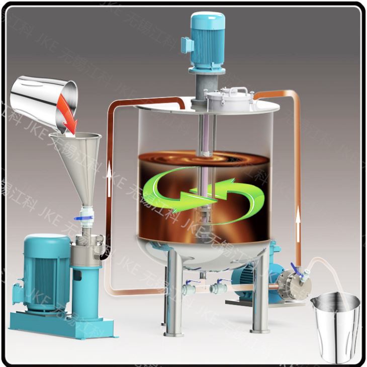 पाउडर लिक्विड मिक्सर और ज़ांथन गम बनाने की मशीन